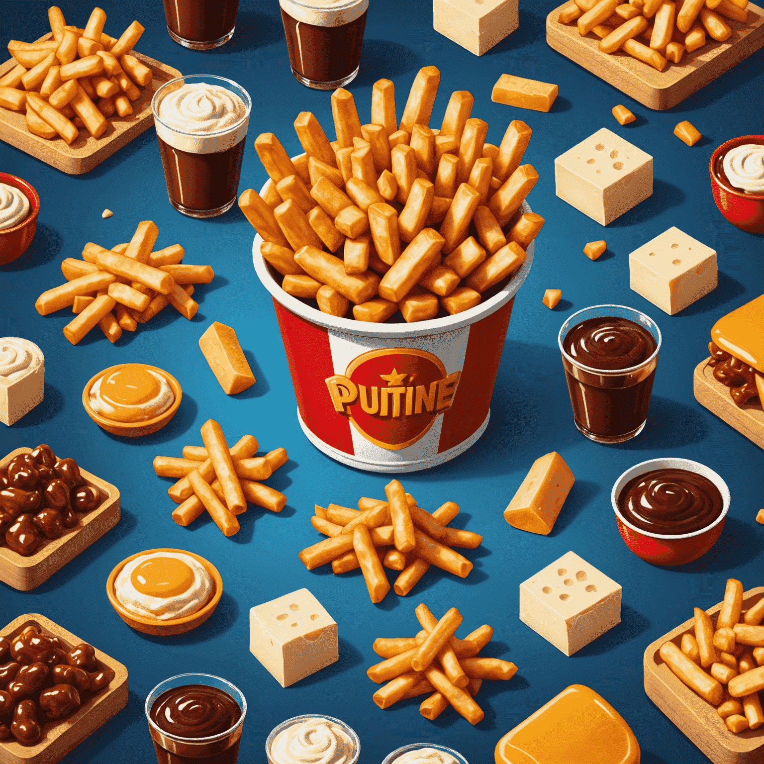 Poutine Prizes slot game with delicious poutine dishes, cheese curds, and gravy symbols